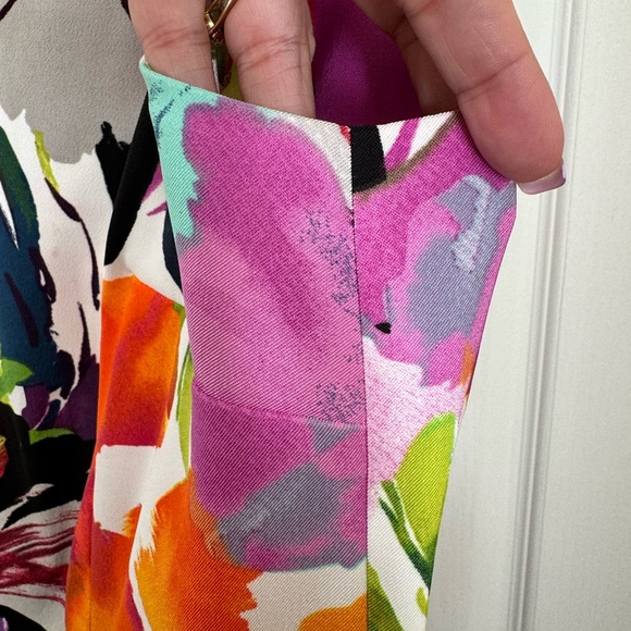 ALYX FLORAL MULTICOLOR SLEEVELESS SHEATH DRESS. KNEE LENGHT. LIKE NEW! - Picture 6 of 15